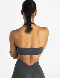 Allure Halter Sports Bra Storm Grey