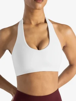 Allure Halter Sports Bra White