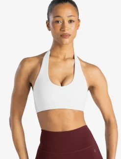 Allure Halter Sports Bra White