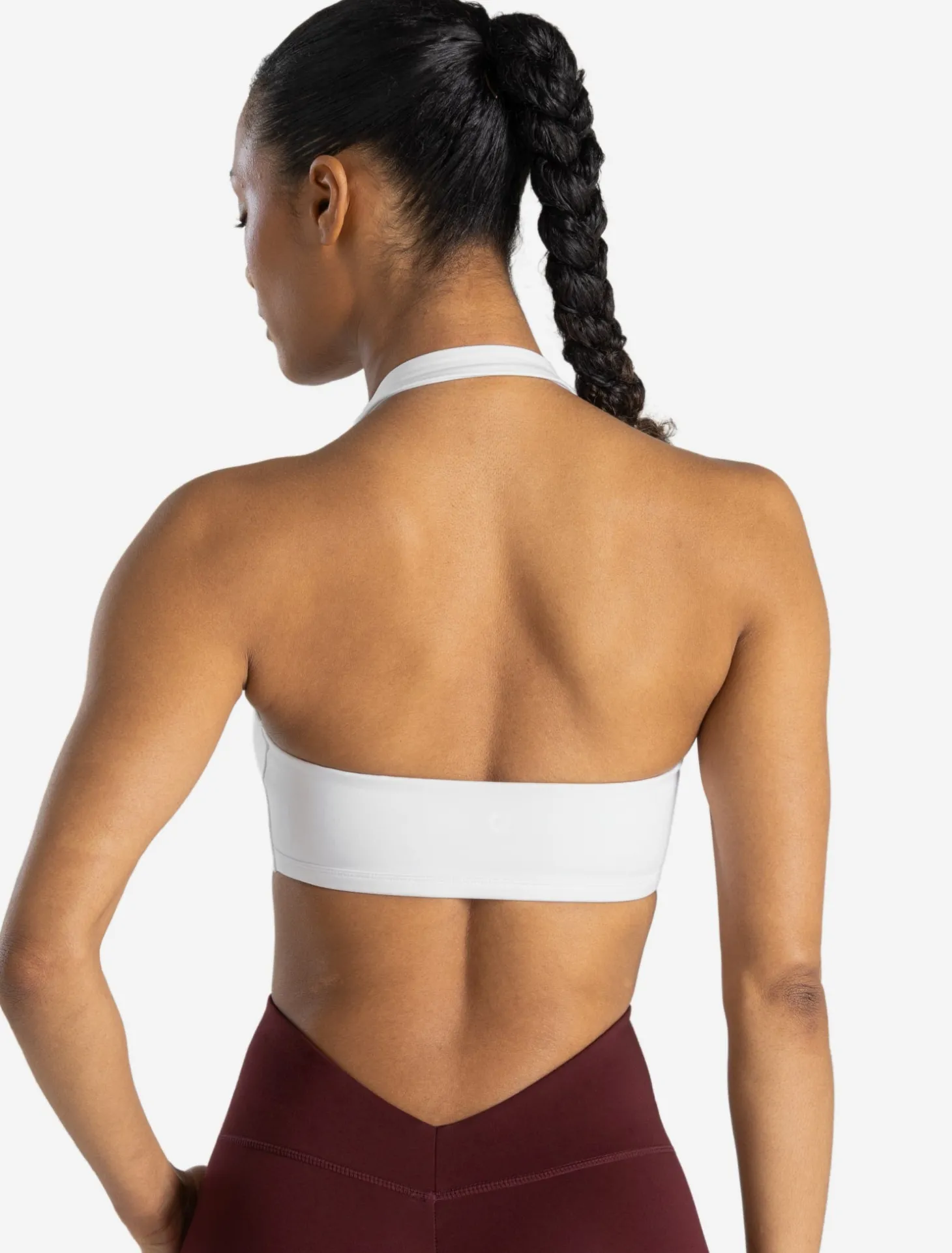 Allure Halter Sports Bra White
