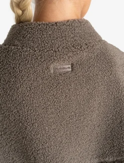 Borg Fleece Crop Jacket Mole
