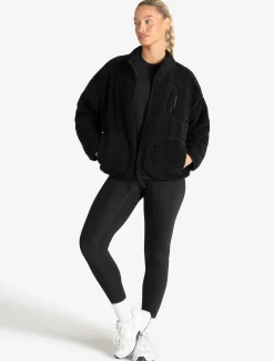 Borg Fleece Jacket Black