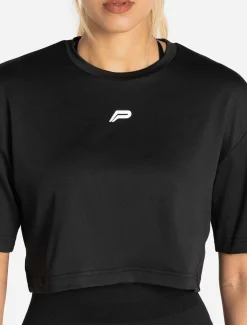 BreathEasy Crop T-Shirt Black