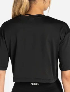 BreathEasy Crop T-Shirt Black