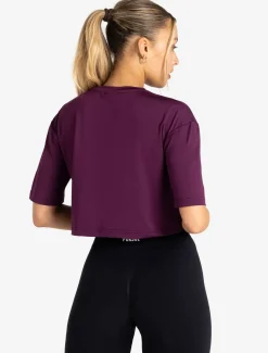 BreathEasy Crop T-Shirt Purple