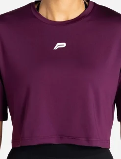 BreathEasy Crop T-Shirt Purple