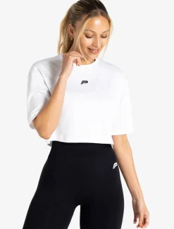 BreathEasy Crop T-Shirt White