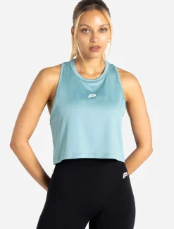 BreathEasy Crop Vest Dusky Blue