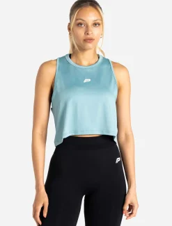 BreathEasy Crop Vest Dusky Blue