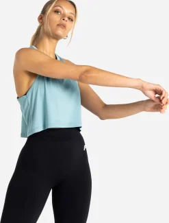 BreathEasy Crop Vest Dusky Blue