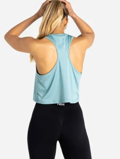 BreathEasy Crop Vest Dusky Blue