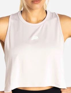 BreathEasy Crop Vest Light Grey