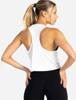BreathEasy Crop Vest White