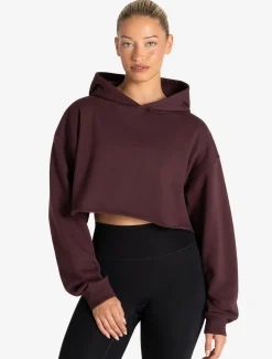Core Crop Hoodie Cherry