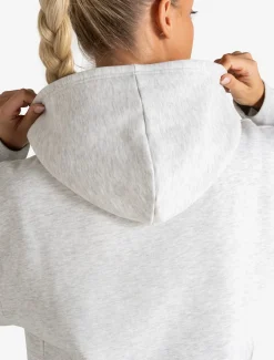 Core Crop Hoodie Grey Marl