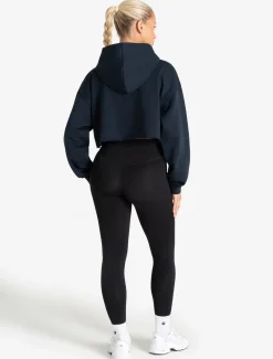 Core Crop Hoodie Navy
