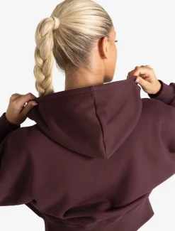 Core Crop Zip Hoodie Cherry