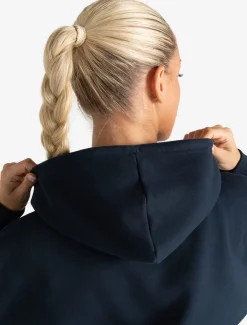 Core Crop Zip Hoodie Navy