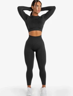 Core Seamless Leggings Black Marl