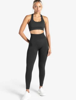 Core Seamless Pocket Leggings Black Marl