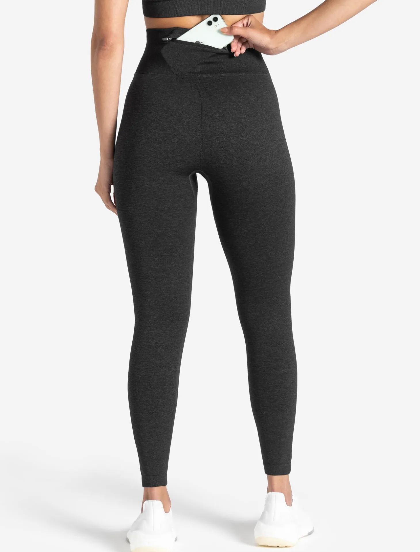 Core Seamless Pocket Leggings Black Marl