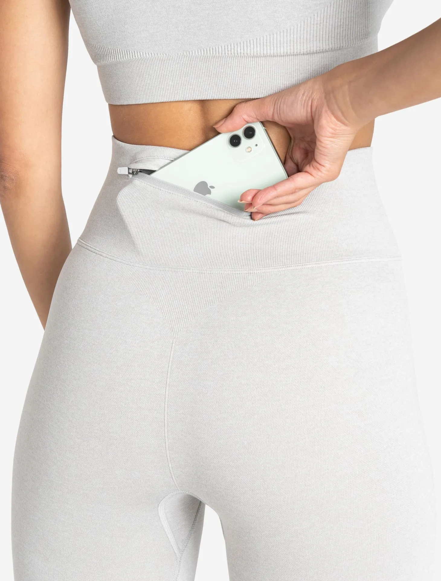 Core Seamless Pocket Leggings Grey Marl