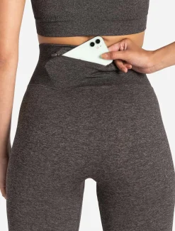 Core Seamless Pocket Leggings Brown Marl