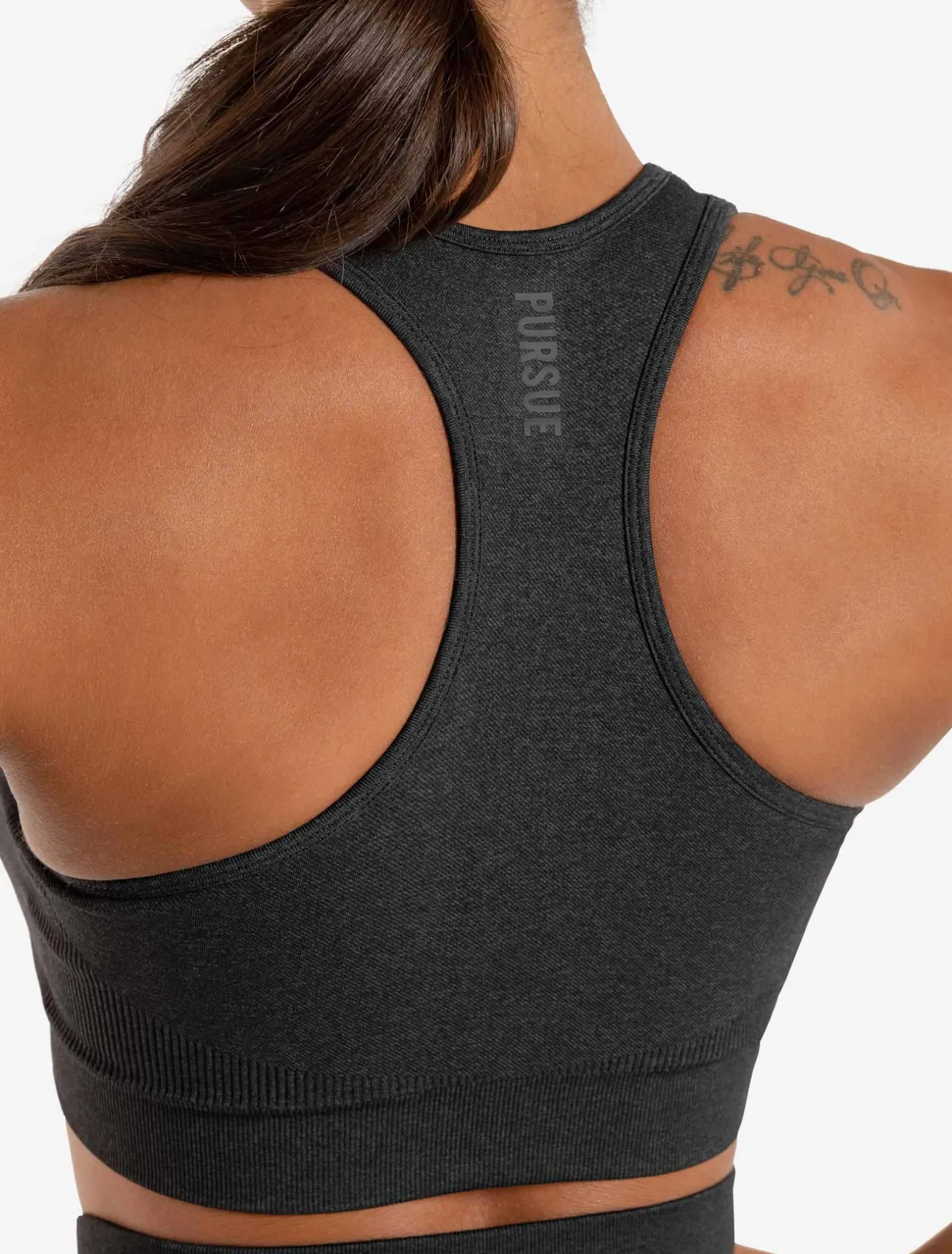 Core Seamless Sports Bra Black Marl