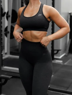 Core Seamless Sports Bra Black Marl