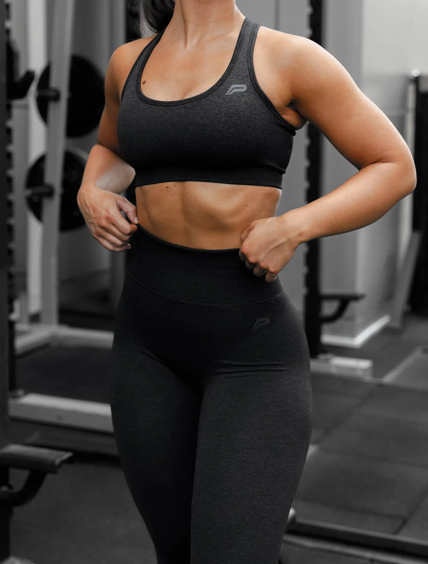 Core Seamless Sports Bra Black Marl