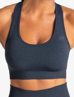 Core Seamless Sports Bra Navy Marl