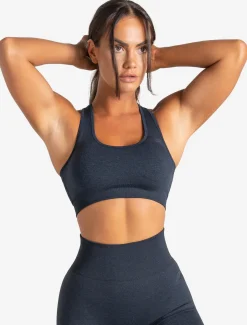 Core Seamless Sports Bra Navy Marl