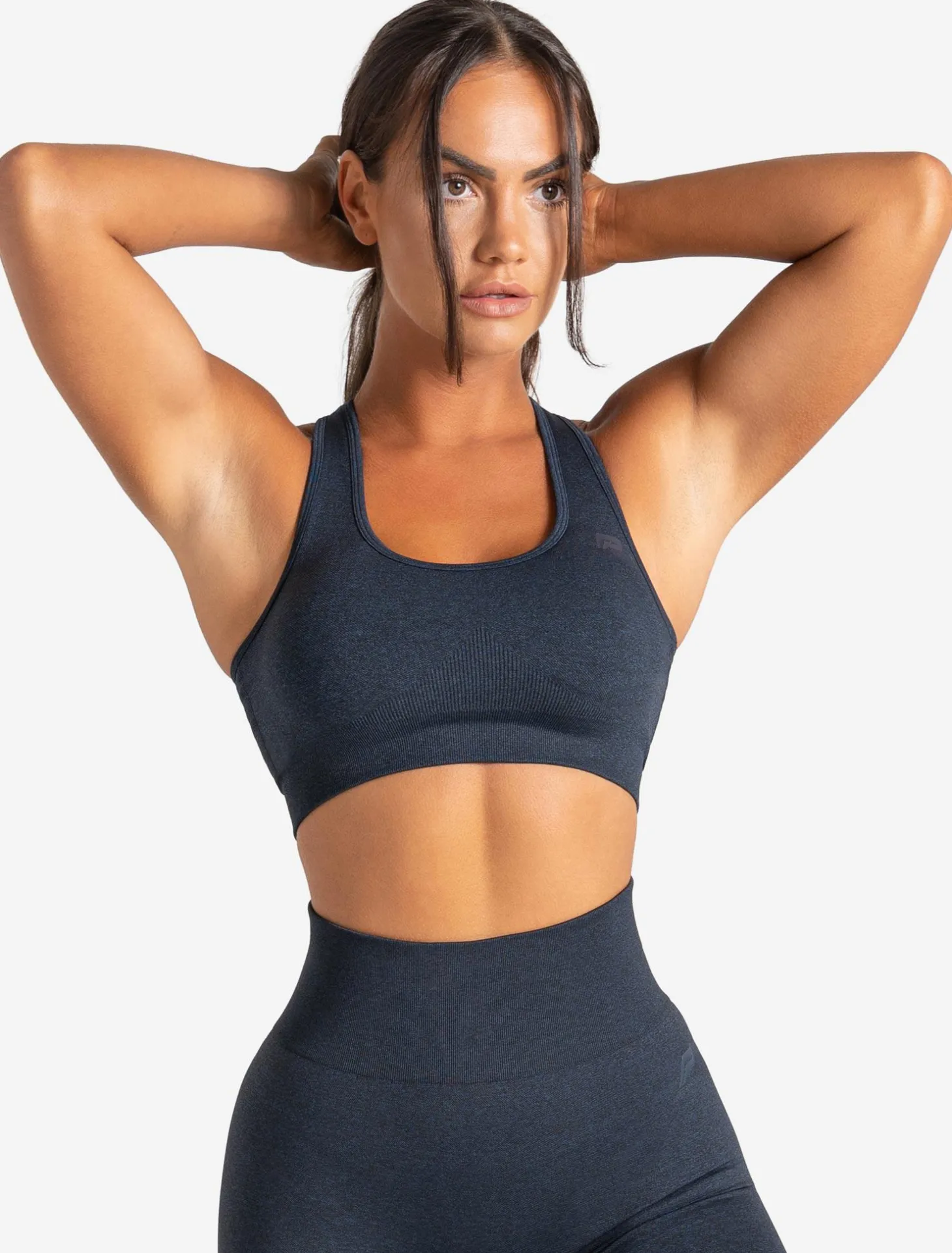 Core Seamless Sports Bra Navy Marl