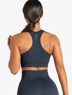Core Seamless Sports Bra Navy Marl