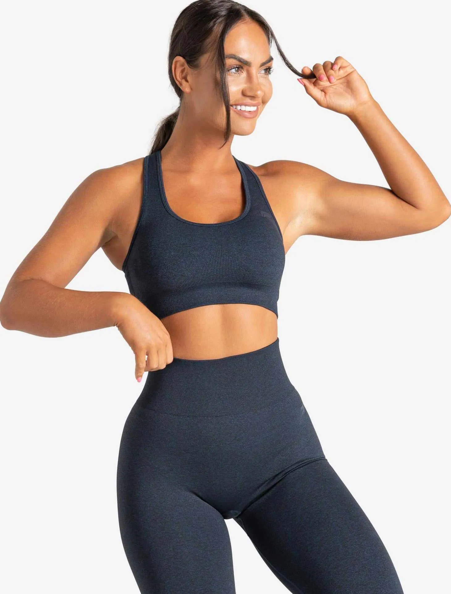 Core Seamless Sports Bra Navy Marl