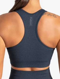 Core Seamless Sports Bra Navy Marl