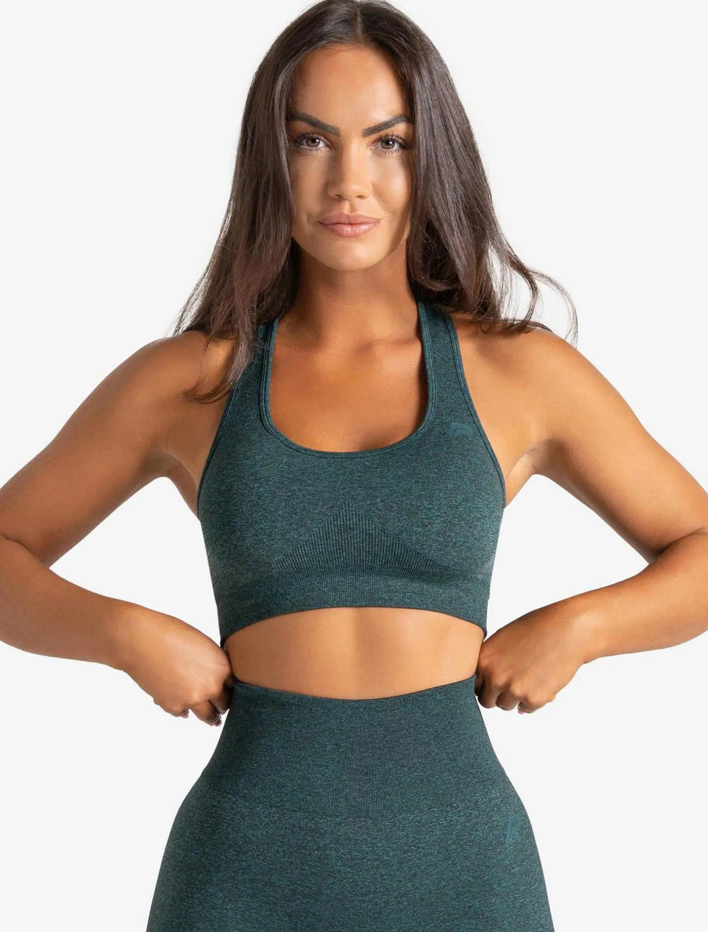 Core Seamless Sports Bra Teal Marl
