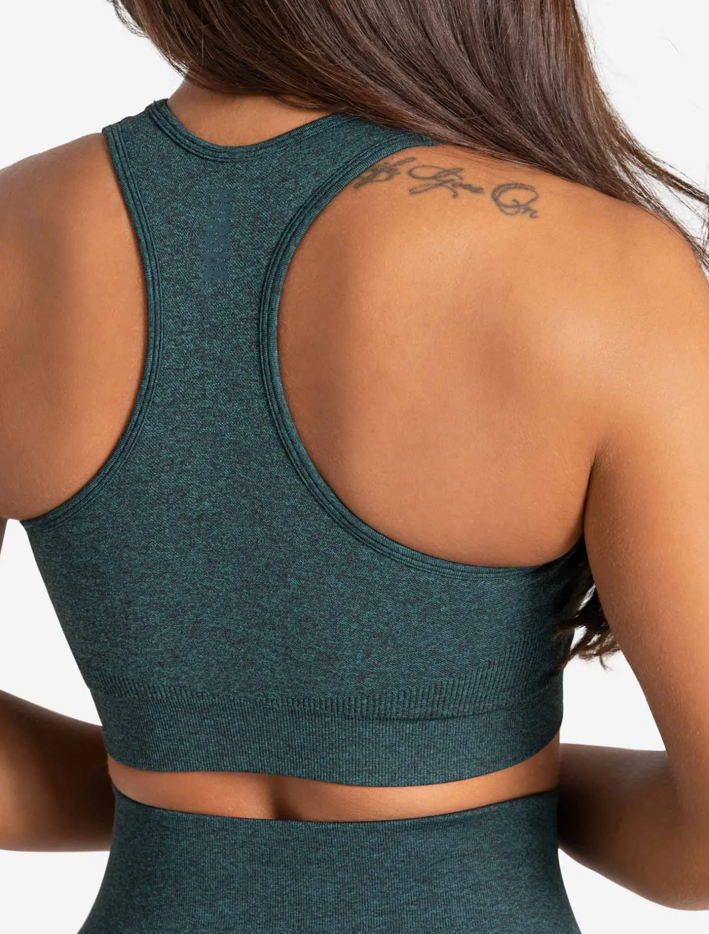Core Seamless Sports Bra Teal Marl