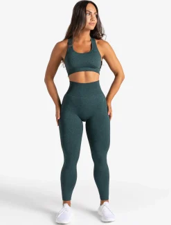 Core Seamless Sports Bra Teal Marl