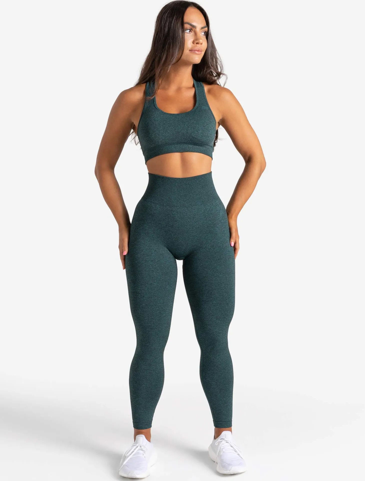 Core Seamless Sports Bra Teal Marl