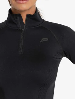 Core Seamless 1/4 Zip Blackout