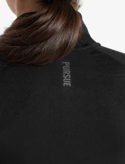 Core Seamless 1/4 Zip Blackout