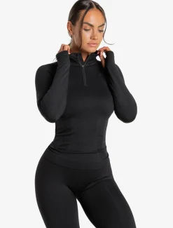 Core Seamless 1/4 Zip Blackout