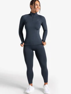 Core Seamless 1/4 Zip Navy Marl