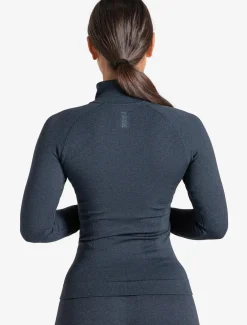 Core Seamless 1/4 Zip Navy Marl