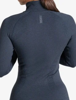 Core Seamless 1/4 Zip Navy Marl