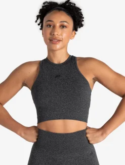 Form Seamless Crop Tank Black Marl