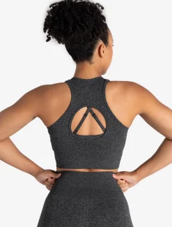 Form Seamless Crop Tank Black Marl