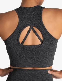 Form Seamless Crop Tank Black Marl