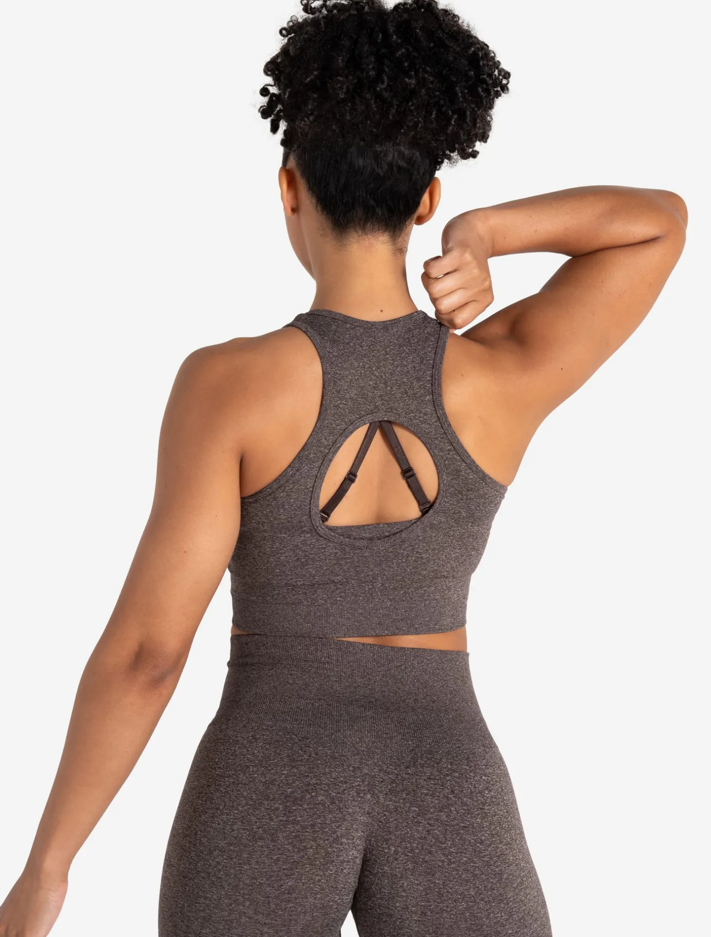Form Seamless Crop Tank Brown Marl